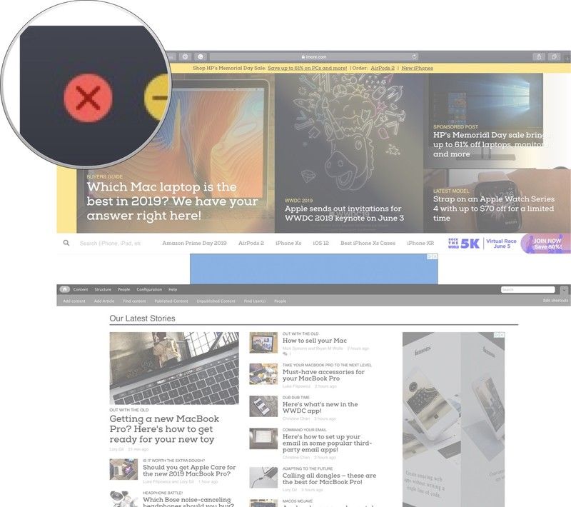 Нажмите кнопку «Выход из полноэкранного режима» в верхнем левом углу окна любого приложения, чтобы выйти из полноэкранного режима.