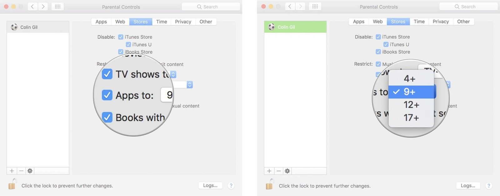 Выберите сериалы, чтобы выбрать возрастной рейтинг