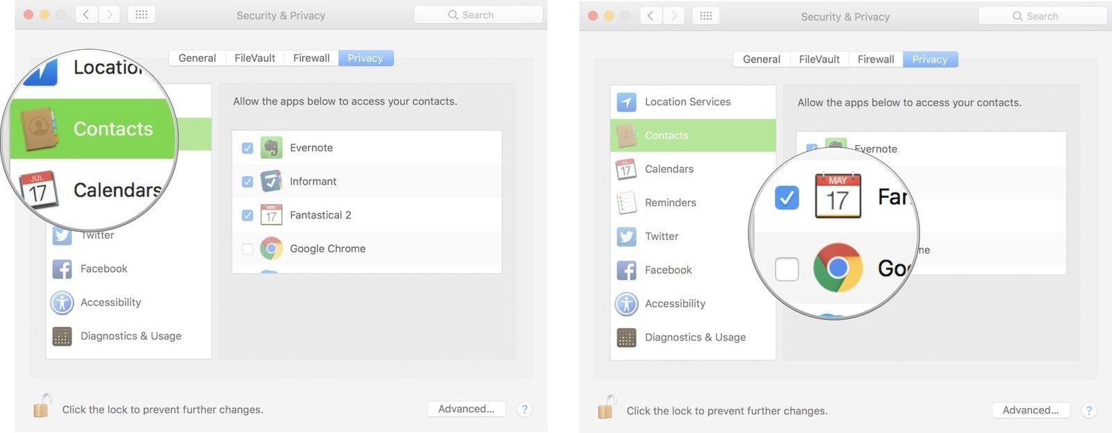 Нажмите на другие категории и выберите приложения, которые вы делаете или не делаете't want to allow access to data