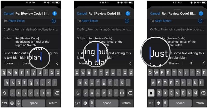 Нажмите и перетащите курсор туда, куда вы хотите