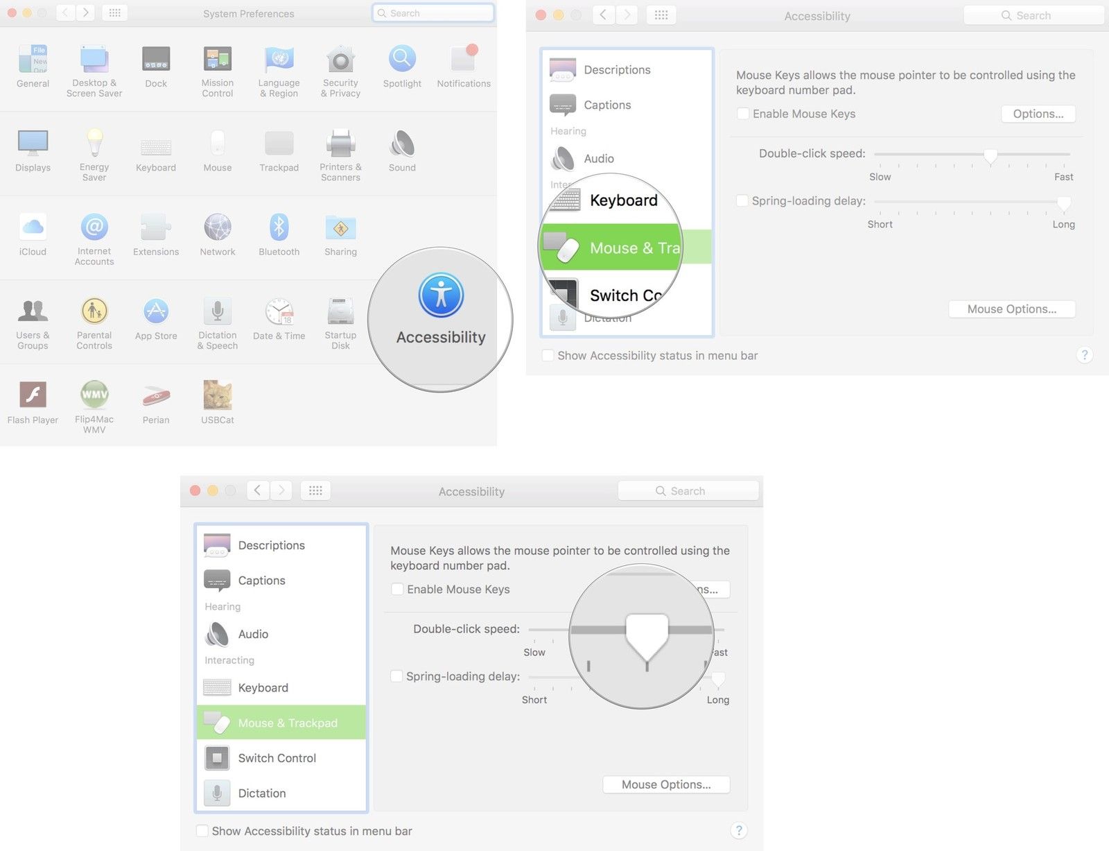Регулировка скорости двойного щелчка на Mac