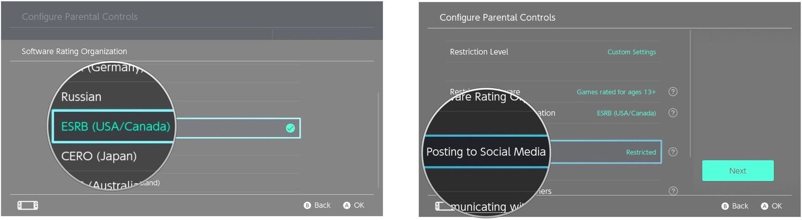 Выберите регион рейтинга, затем выберите размещение в социальных сетях