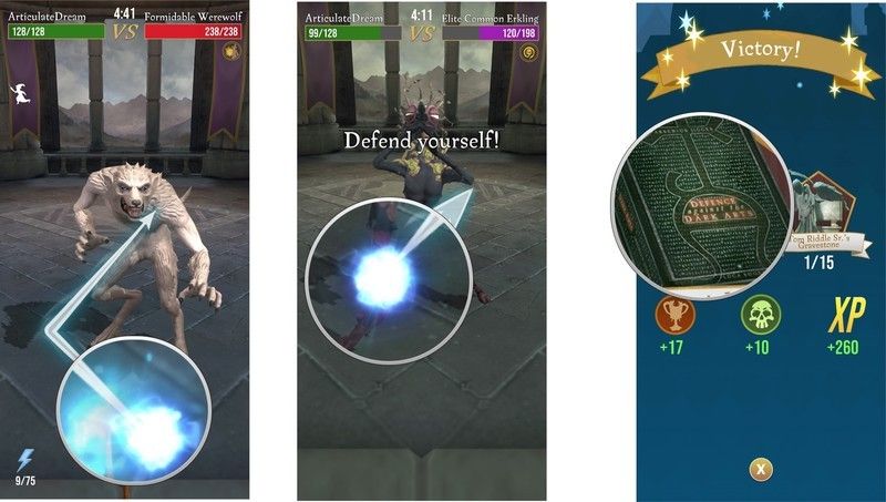 Завершите наступательные заклинания, чтобы атаковать врага, завершите защитные заклинания, чтобы защитить себя, продолжайте это, пока не убьете врага, не соберите добычу своей победы