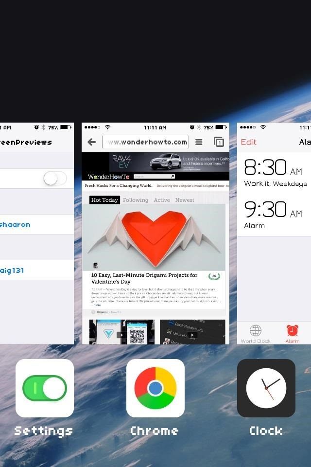 Как получить полноэкранные предварительные просмотры приложений на вашем iPhone's Multitasking Menu
