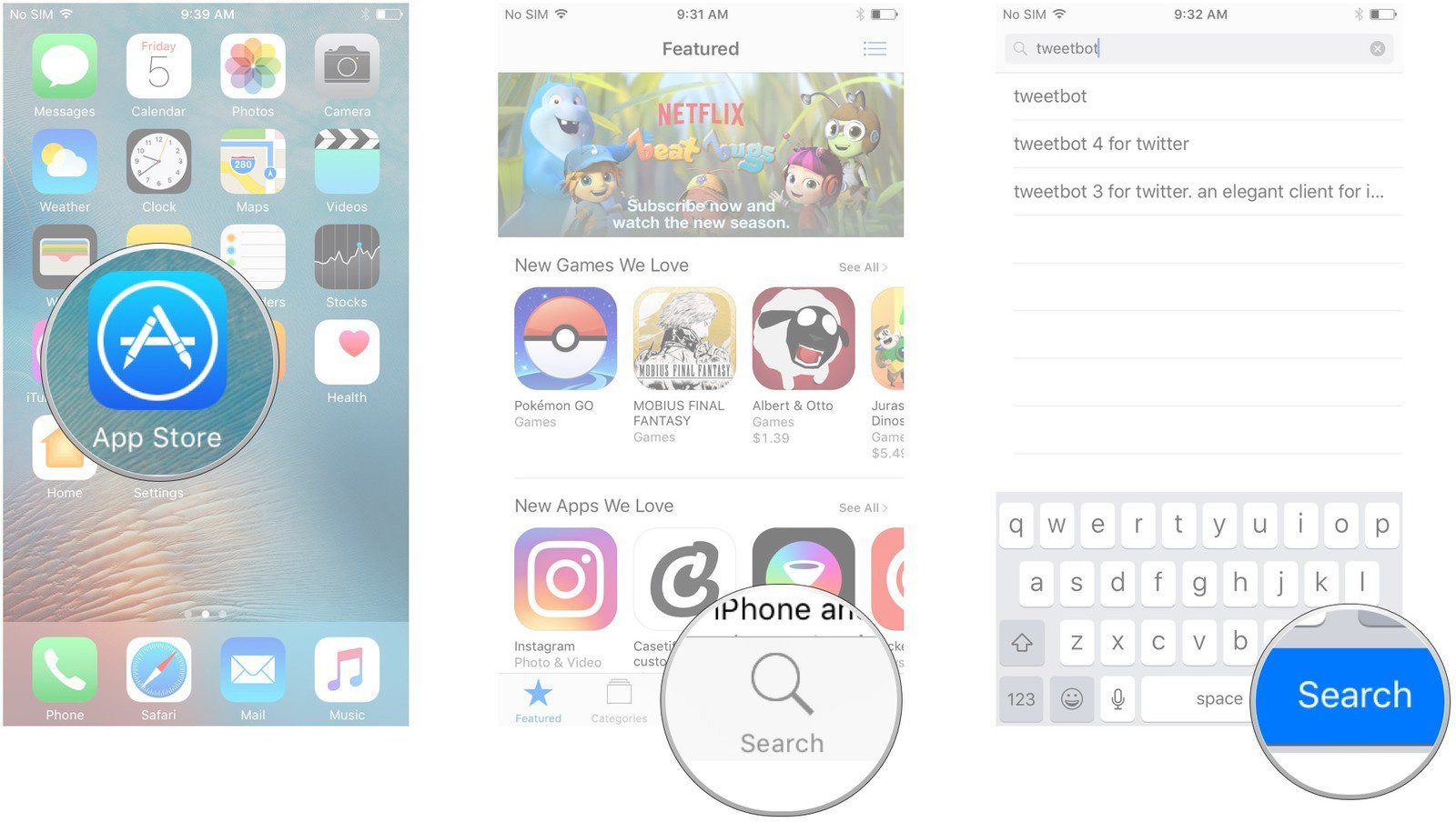Как искать приложения и игры в App Store для iOS 10 и старше.