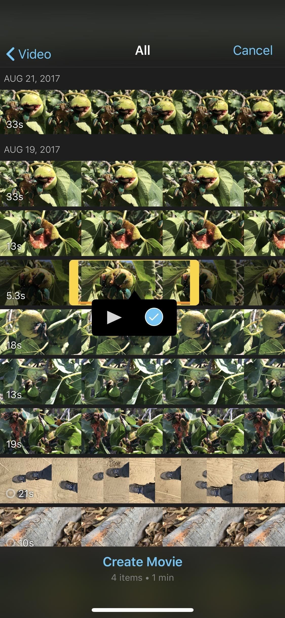 Как создать новый проект фильма в iMovie на вашем iPhone