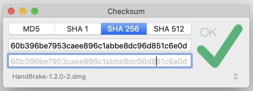 Бесплатное приложение Checksum позволяет легко сравнить файл's checksum to one provided by its maker.