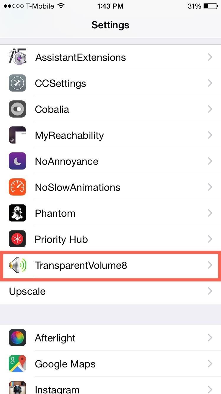 Сделай свой айфон's Volume HUD Less Annoying in iOS 8