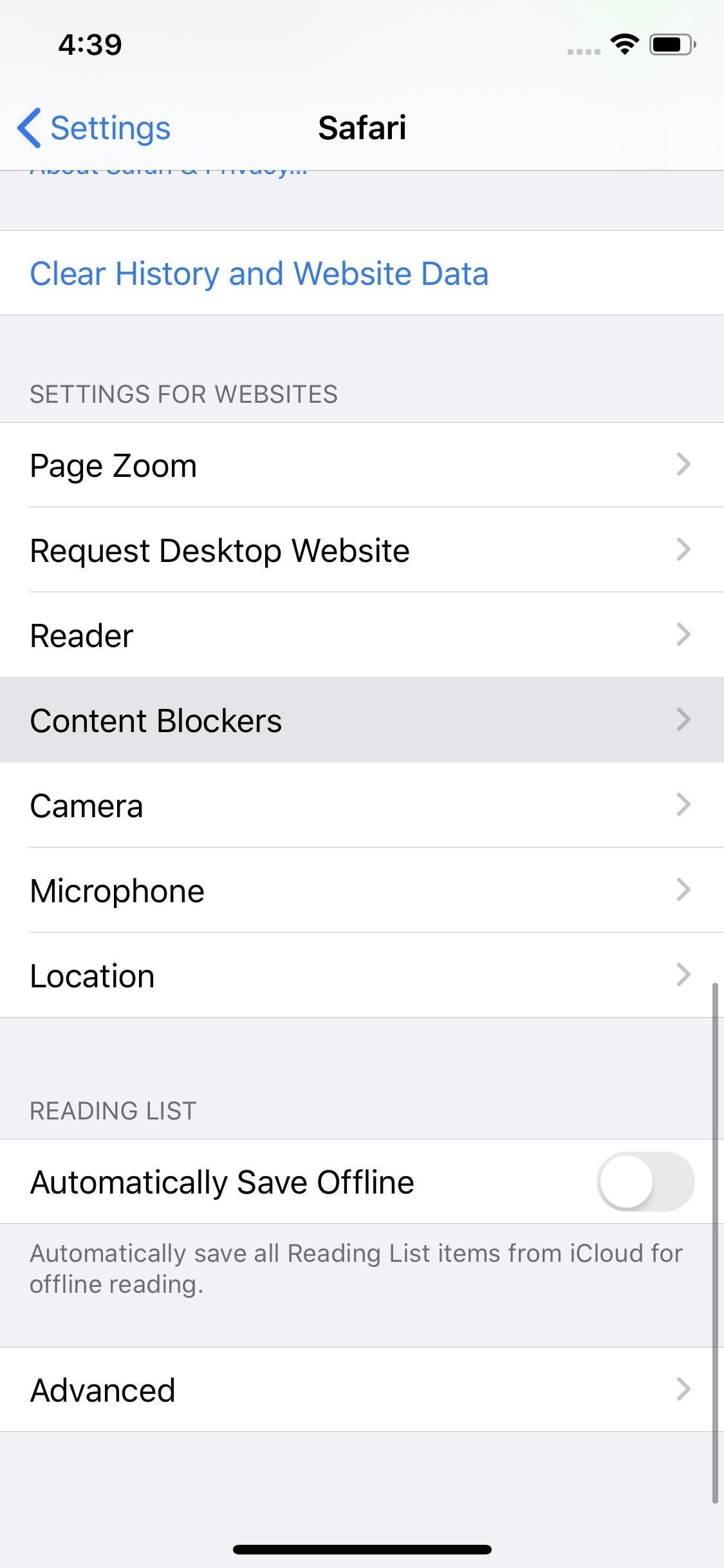 iOS 13 облегчает отключение блокировщиков контента для определенных сайтов в Safari