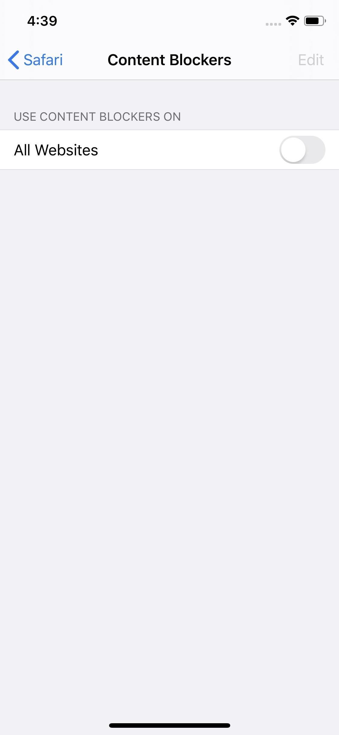 iOS 13 облегчает отключение блокировщиков контента для определенных сайтов в Safari