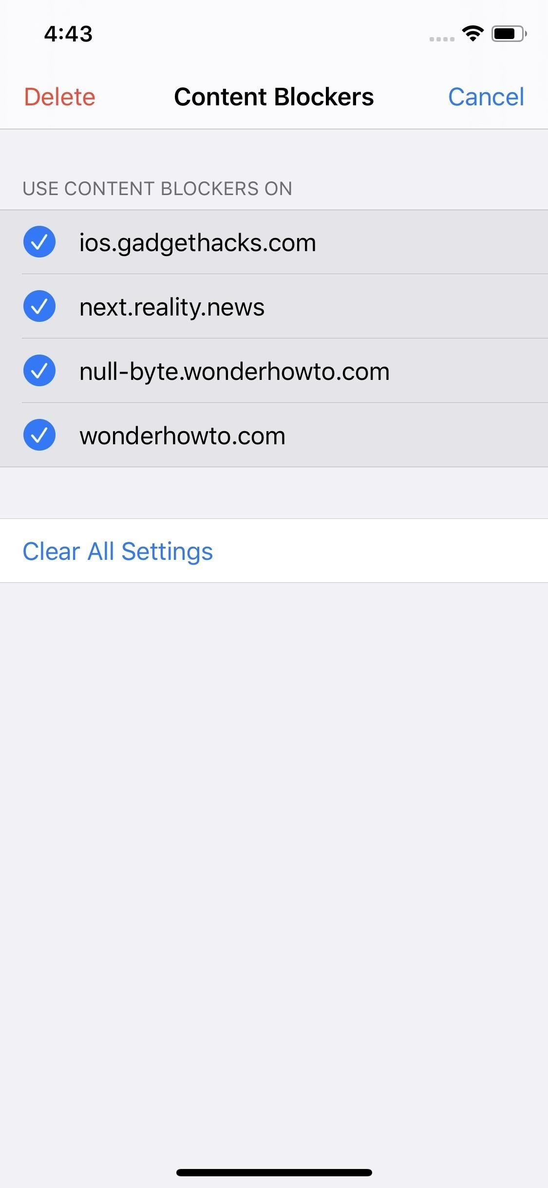 iOS 13 облегчает отключение блокировщиков контента для определенных сайтов в Safari