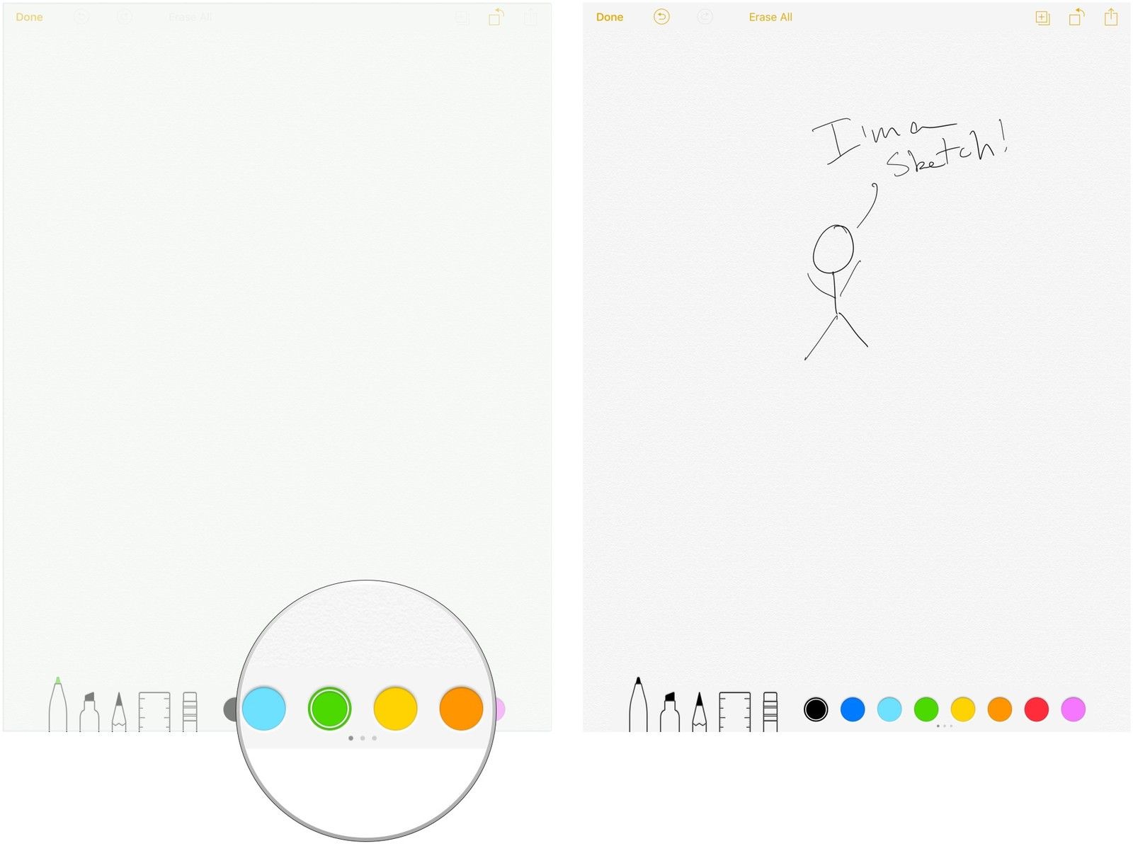 Выберите цвета, эскиз