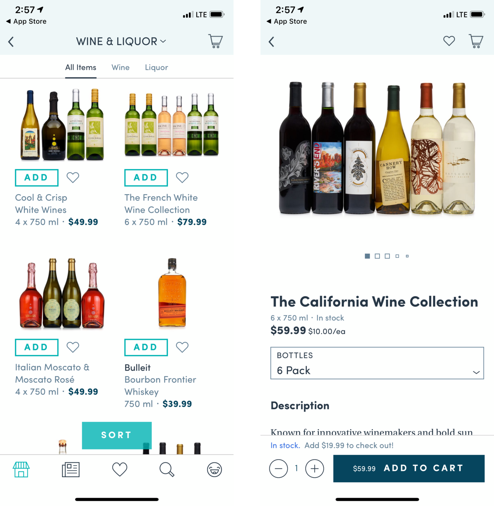 Алкогольные напитки в штучной упаковке