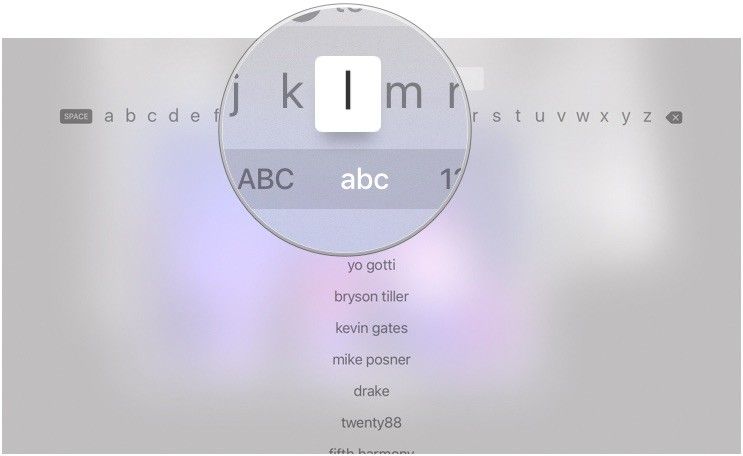 Поиск по проводу на Apple TV