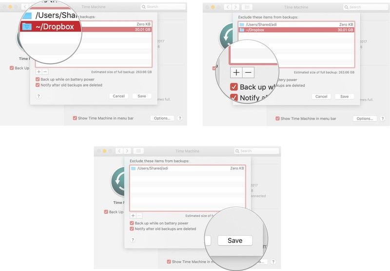 Выберите элемент, который нужно исключить, затем нажмите кнопку «Удалить», затем нажмите «Сохранить».