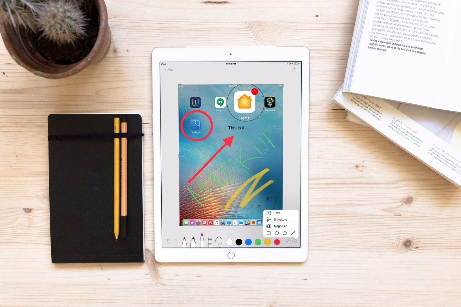 Мгновенная разметка на iPad