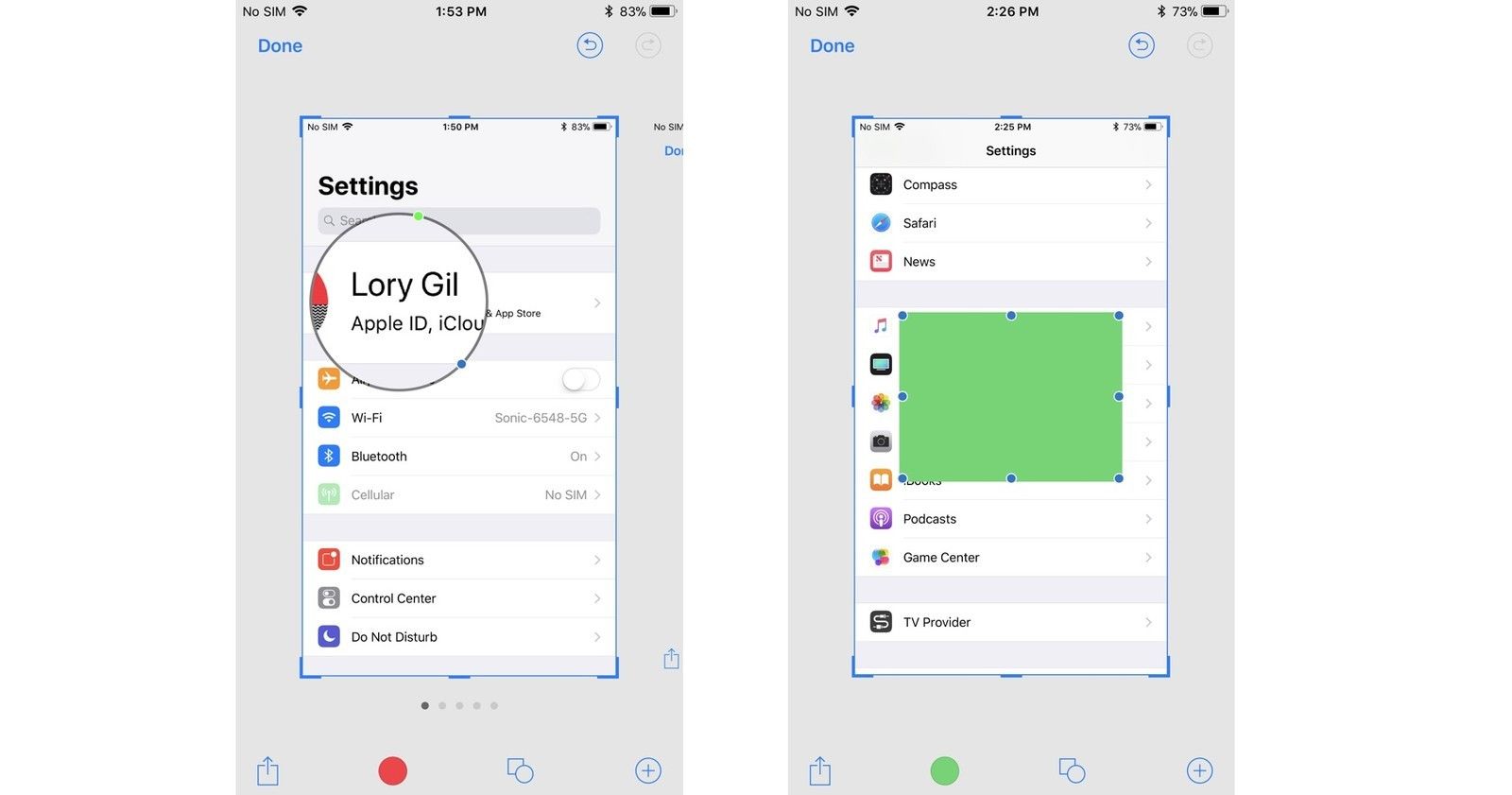 Лупа и формы в мгновенной разметке