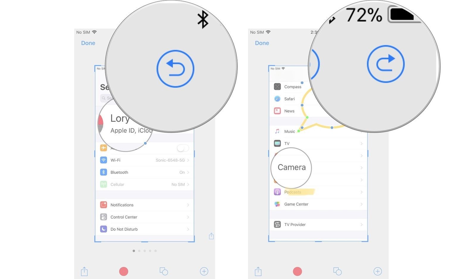 Отмена и повтор в мгновенной разметке