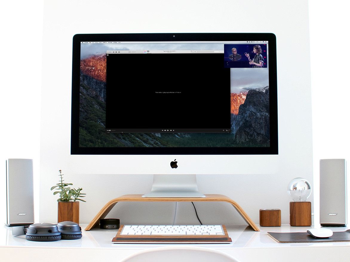 Картинка в картинке работает на компьютере MacOS Sierra.