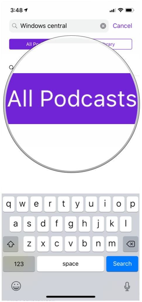 Apple Podcasts search просмотреть все выбранные подкасты