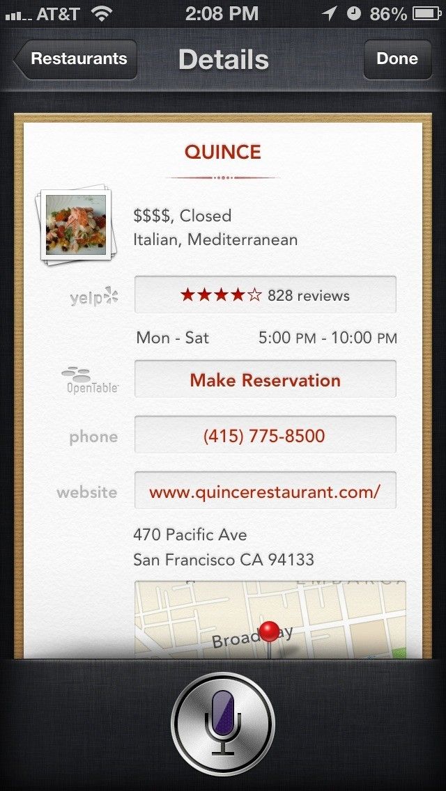 Информация о ресторане Сири