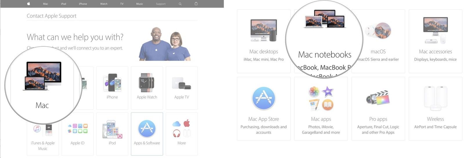 Выберите устройство, затем выберите тему