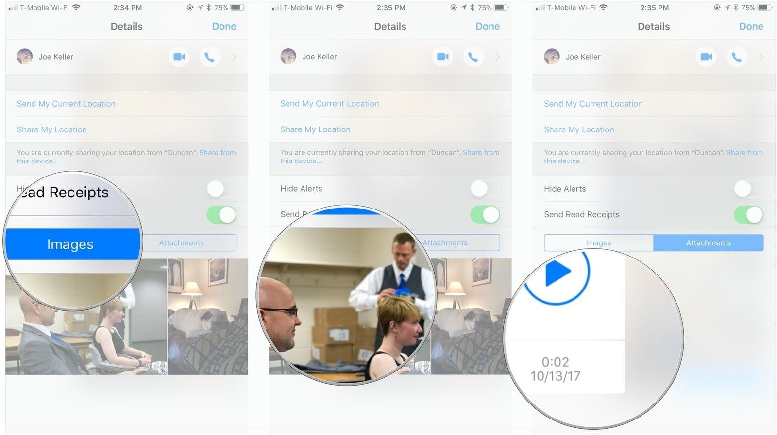 Нажмите «Изображения» или «Вложения», нажмите «Фото», нажмите «Вложение».