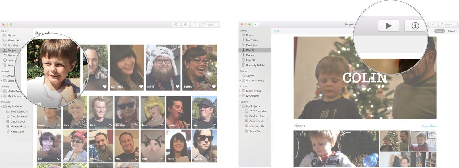 Дважды щелкните профиль, затем нажмите кнопку «Воспроизвести».
