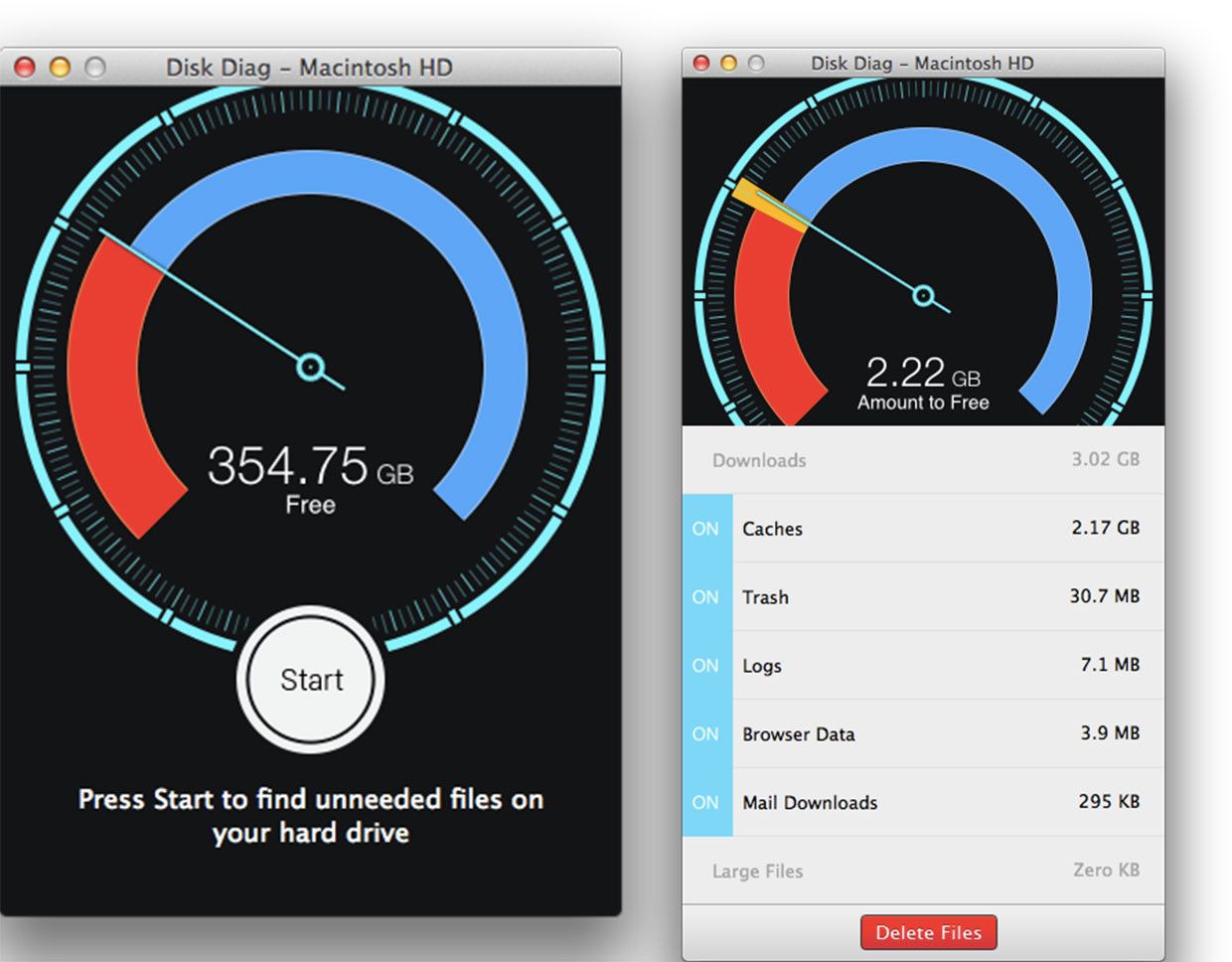 Диагональ диска для Mac