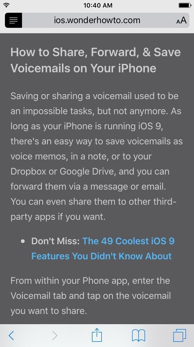 Очистите веб-статьи на вашем iPhone с Safari's Reader Mode
