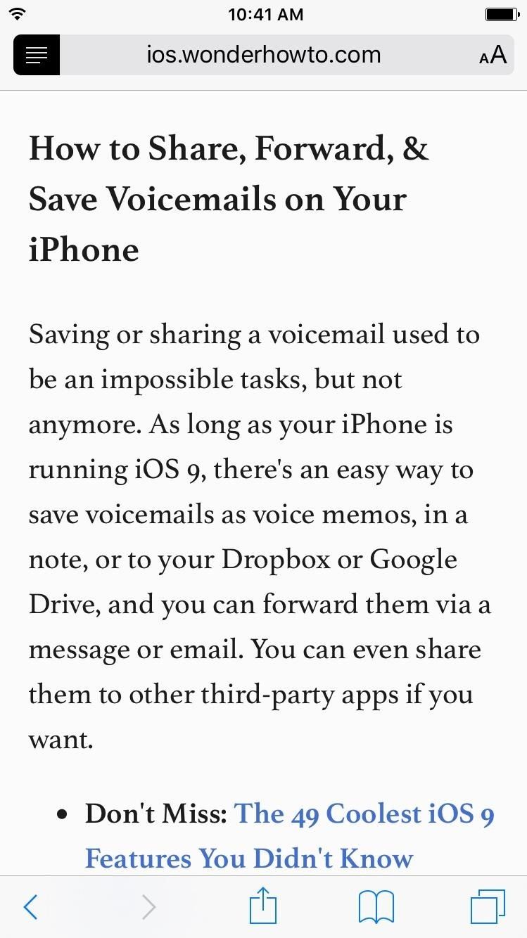 Очистите веб-статьи на вашем iPhone с Safari's Reader Mode