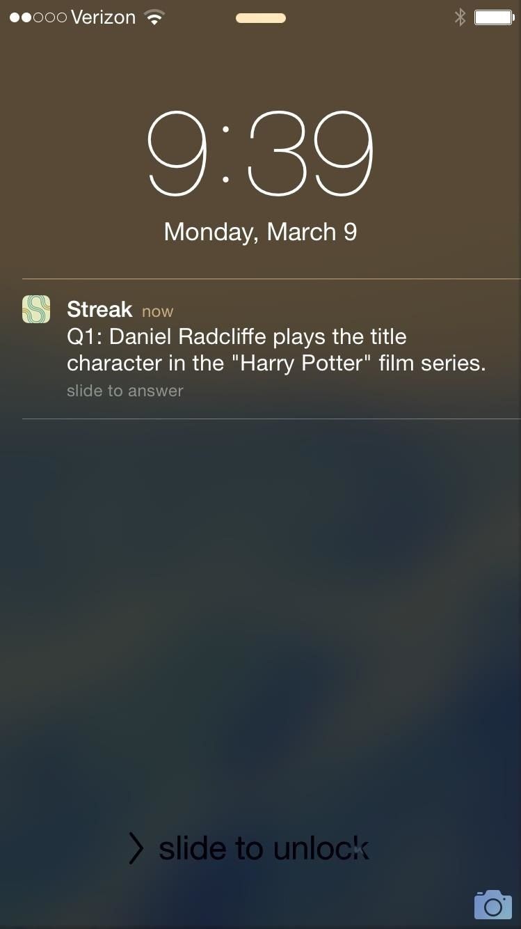 Streak: игра-викторина для блокировки экрана раз в день для iOS