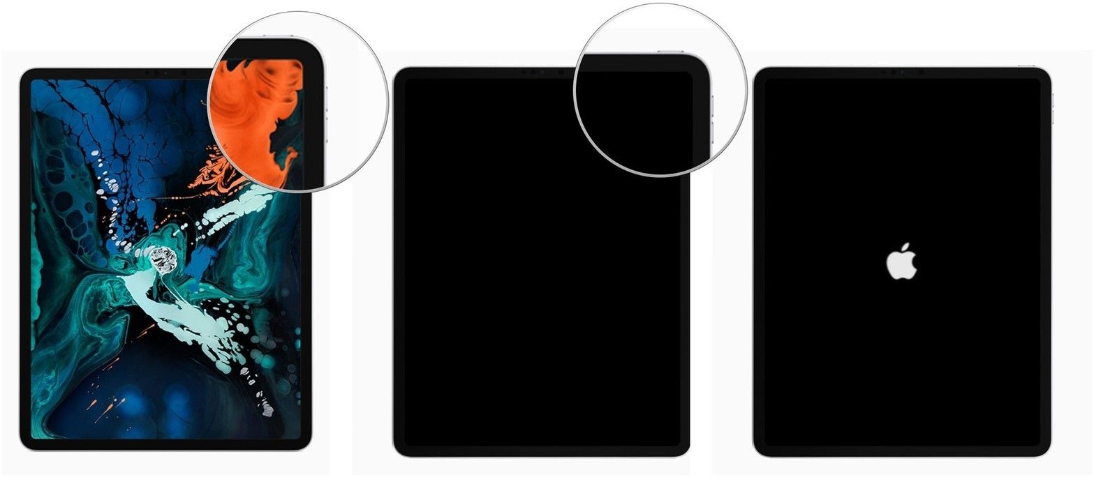 Удерживайте кнопки, пока не появится логотип Apple