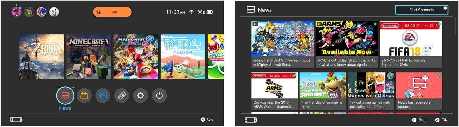 Выберите Новости, затем выберите Найти каналы