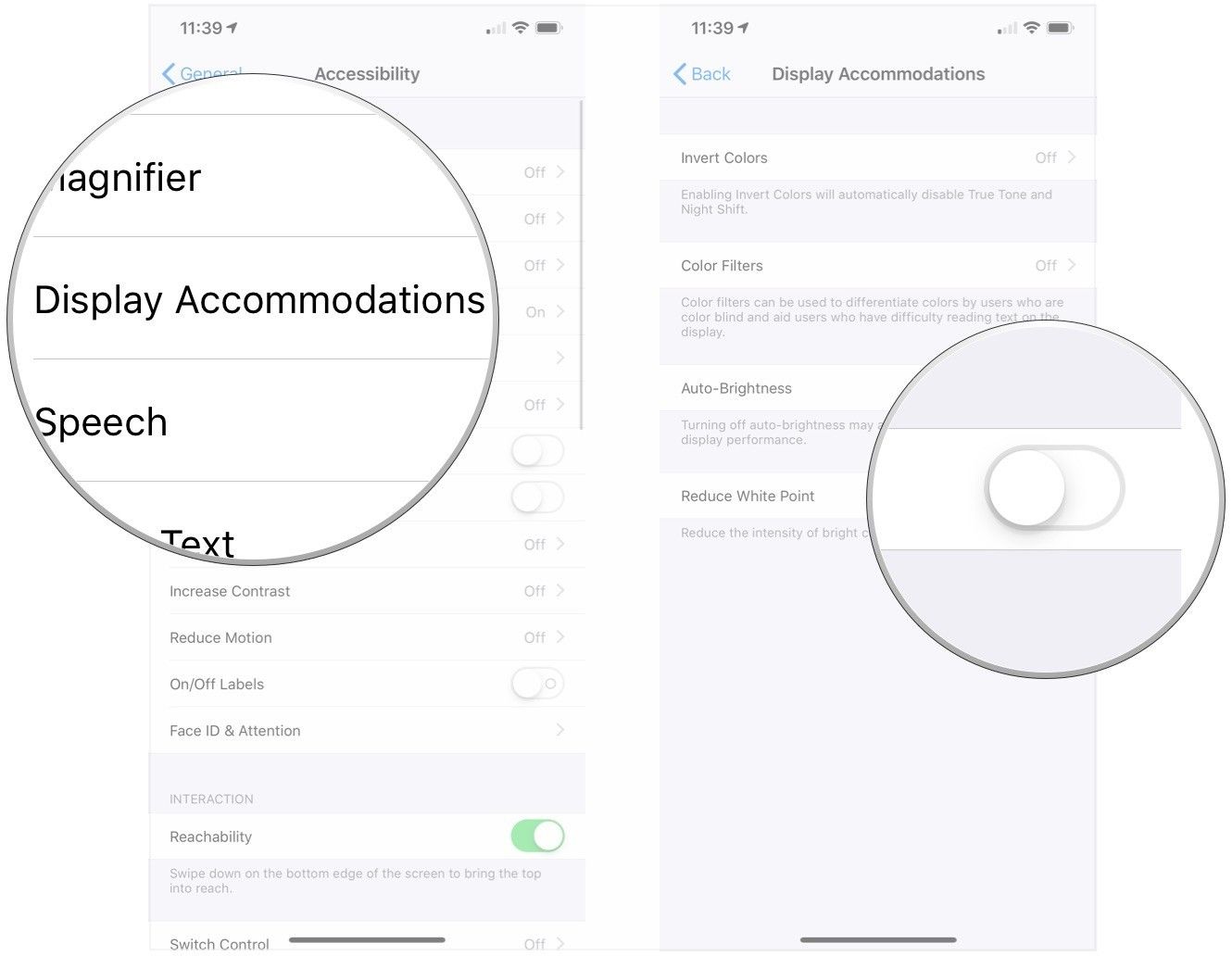 Нажмите Дисплей Размещение, флип-переключатель