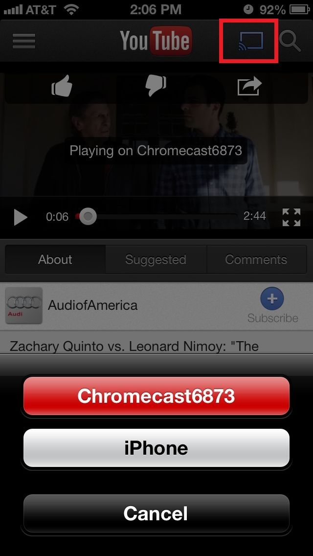 Chromecast YouTube