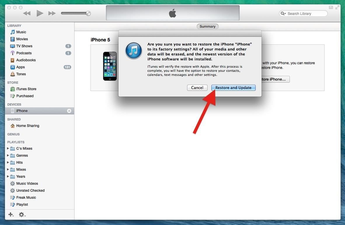 Как понизить ваш iPhone с iOS 8 Beta до iOS 7.1.1