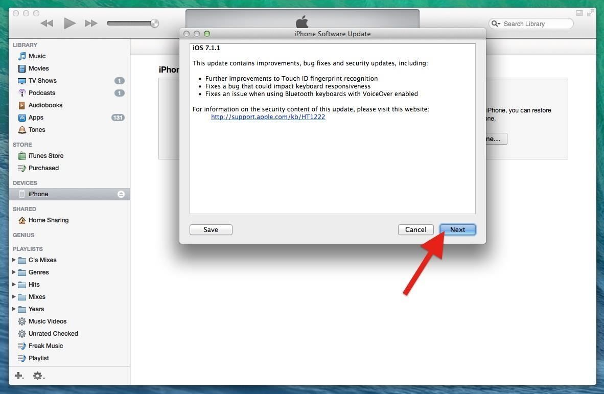 Как понизить ваш iPhone с iOS 8 Beta до iOS 7.1.1