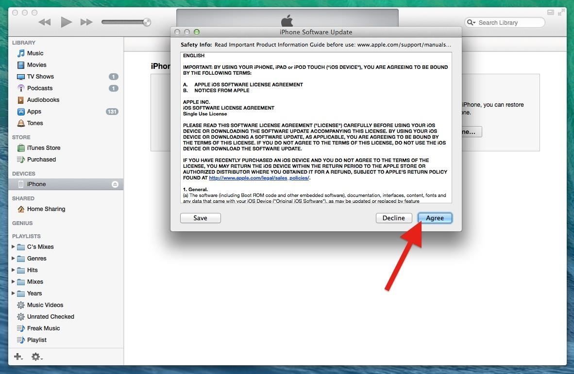 Как понизить ваш iPhone с iOS 8 Beta до iOS 7.1.1