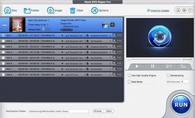 MacX DVD Ripper Pro интерфейс