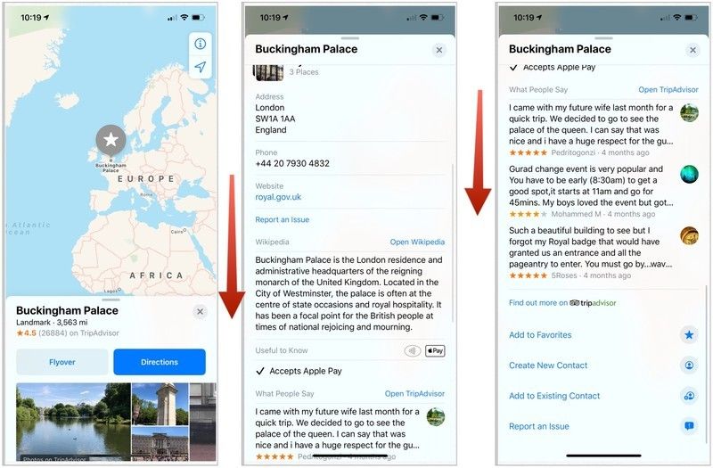 карты приложение подробности о коллекциях' locations