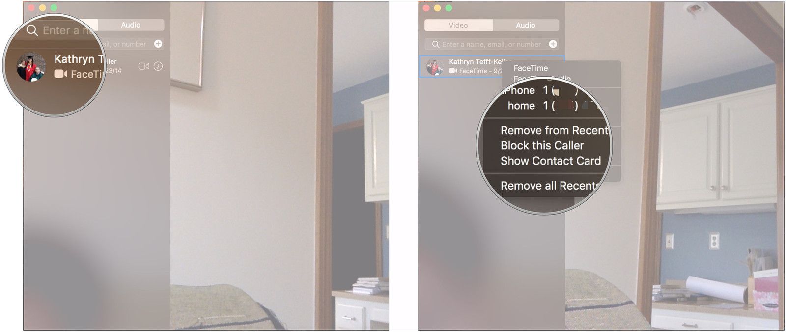Щелкните правой кнопкой мыши, нажмите Заблокировать этого абонента