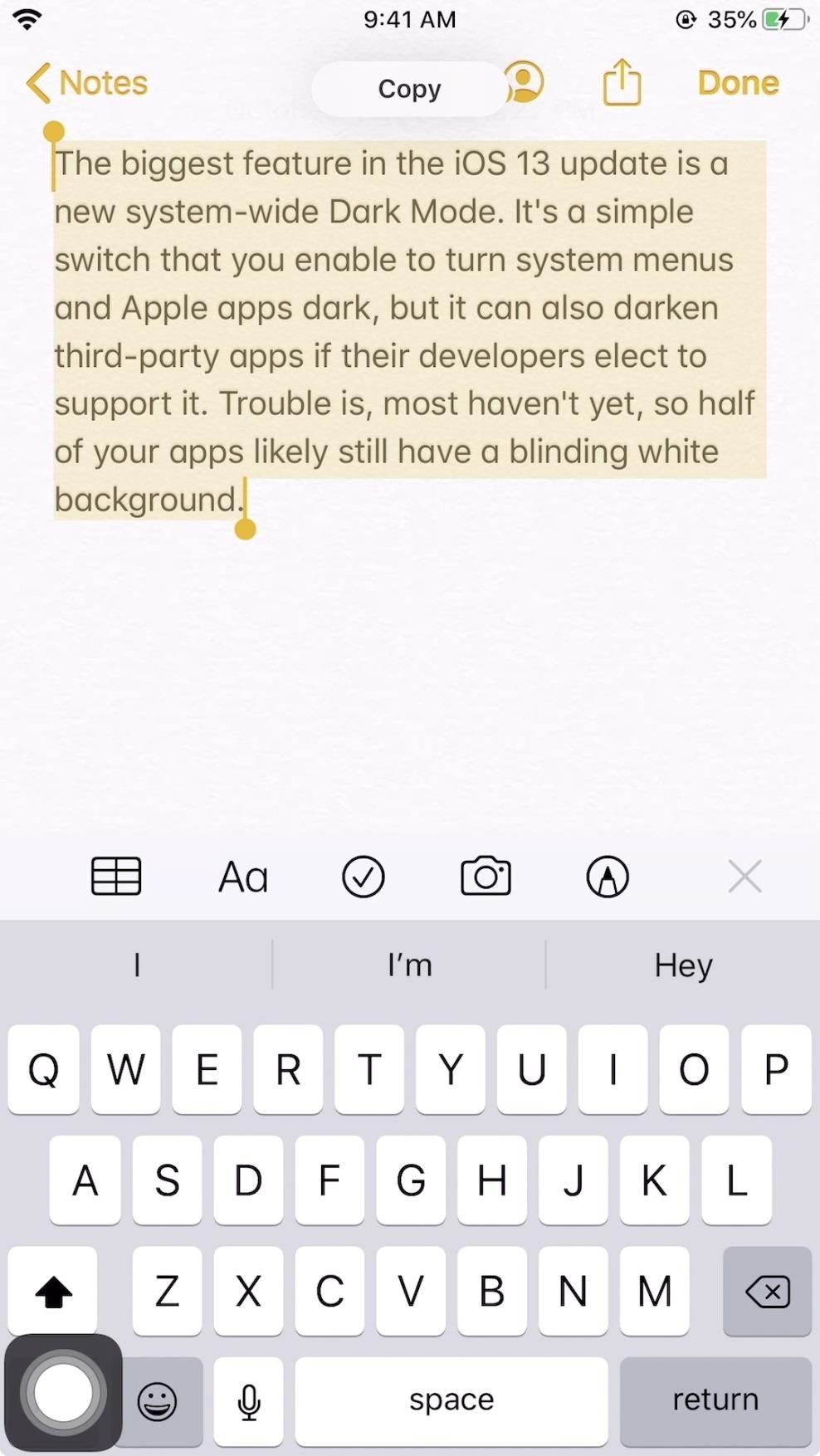 Скопируйте текст за секунду с помощью этого скрытого жеста iPhone