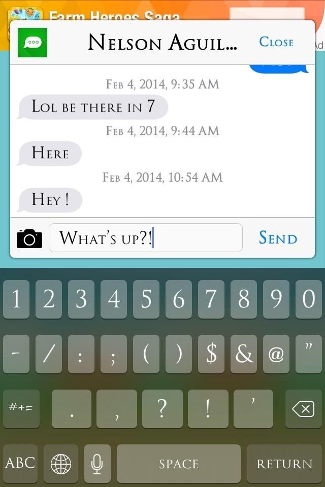 Как быстро отвечать и составлять текстовые сообщения, не выходя из текущего приложения на вашем iPhone
