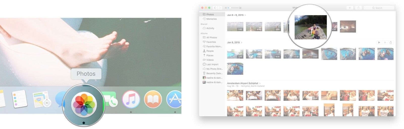 Запустите приложение «Фото» и дважды щелкните по фотографии, которую хотите выбрать.