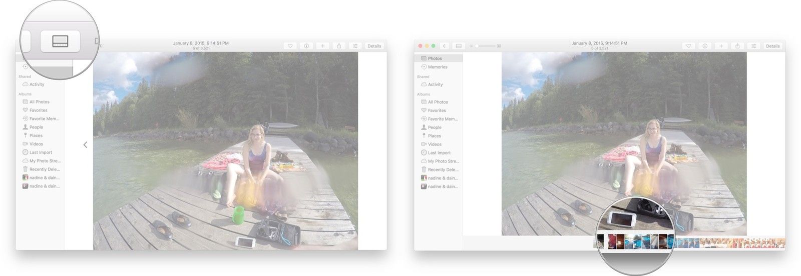 Нажмите на панель скруббера, и она появится на вашем экране.