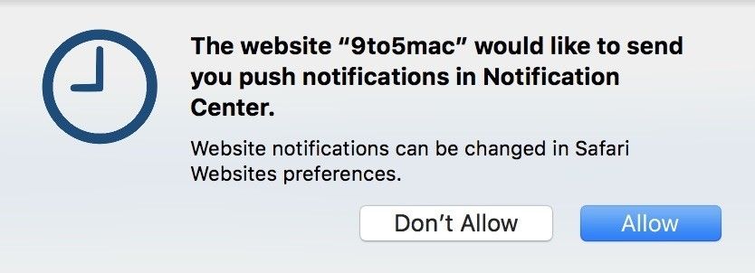 Уведомления на сайте