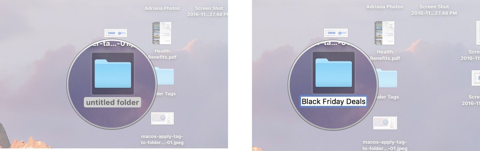 Нажмите на новую папку, которая только что появилась, нажмите Enter на клавиатуре, а затем введите имя для этой папки.