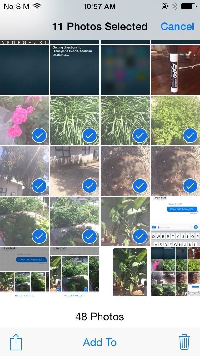 Как отправить по электронной почте и текст несколько фотографий быстрее в iOS 8