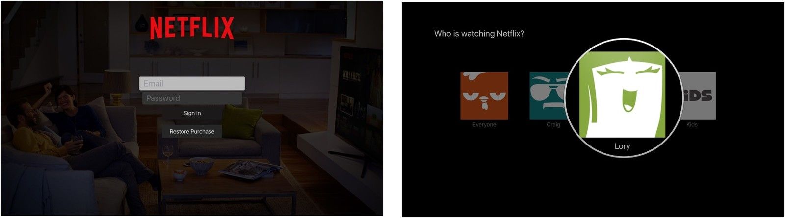 Кто's Watching in Neflix on Apple TV